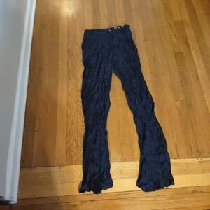 wrinkly textured flowy black pants size medium from amico
